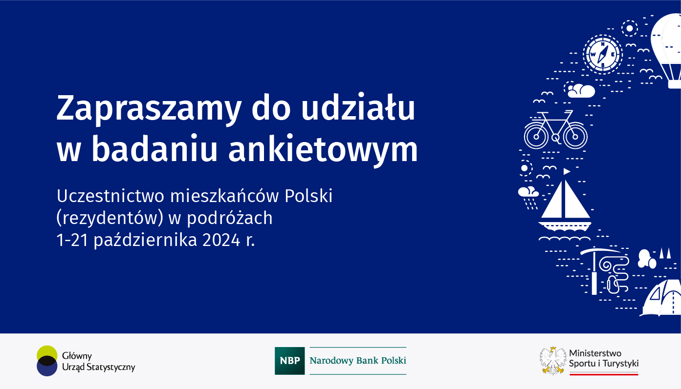 Badania ankietowe GUS: Uczestnictwo mieszkańców Polski (rezydentów) w podróżach