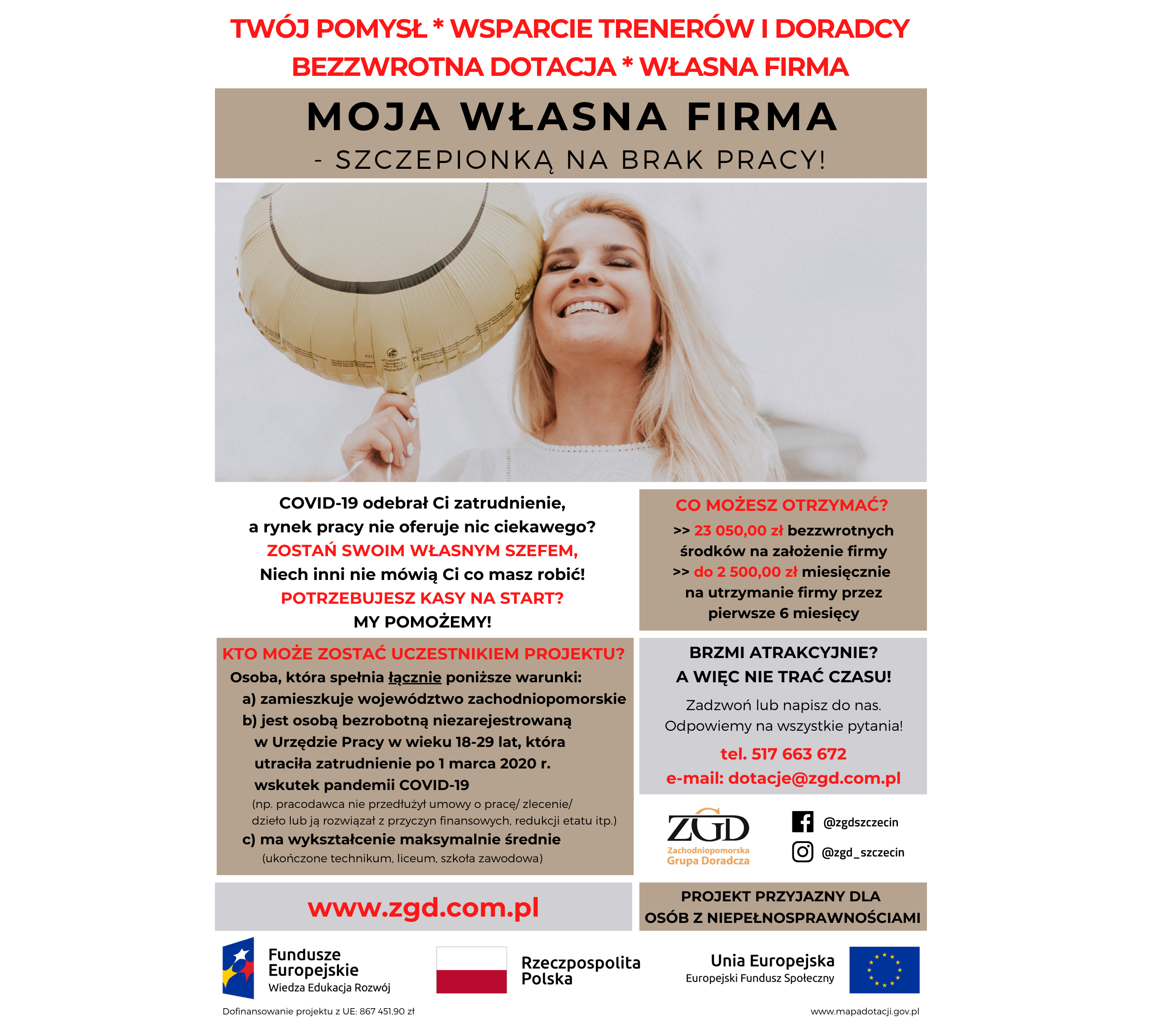 MOJA WŁASNA FIRMA – szczepionką na brak pracy!